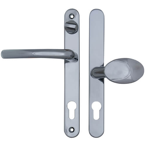 Balmoral Lever Moveable Pad UPVC Multipoint Door Handles - with Snib 92mm/62mm Sprung 212mm Screw Centres