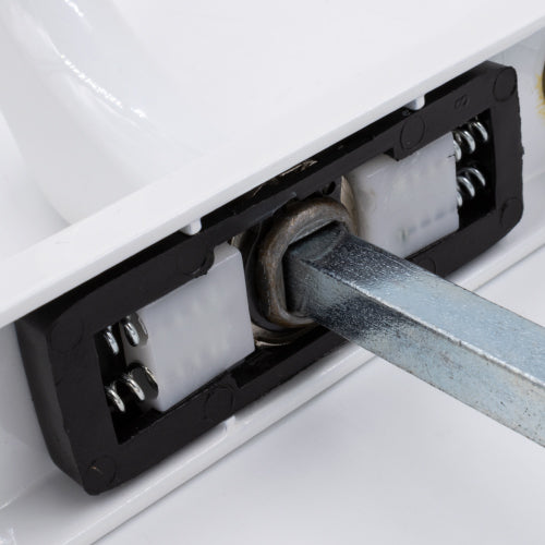 Balmoral Lever Moveable Pad UPVC Multipoint Door Handles - with Snib 92mm/62mm Sprung 212mm Screw Centres