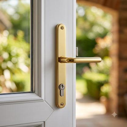 Universal Lever Lever UPVC Multipoint Door Handles - 92mm PZ Sprung 265mm Screw Centres