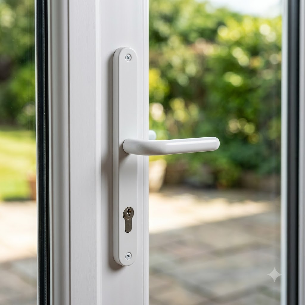 Universal Lever Lever UPVC Multipoint Door Handles - 92mm PZ Sprung 265mm Screw Centres