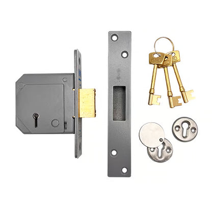 3G114E British Standard 5 Lever Mortice Deadlock