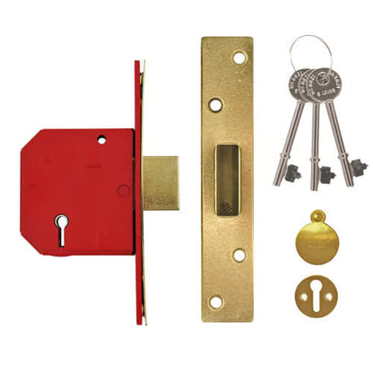 2134E British Standard 5 Lever Mortice Deadlock