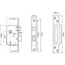 3K74E British Standard 5 Lever Mortice Sashlock