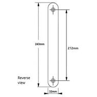 Windsor Blank Exterior Only Unsprung 212mm screw centres