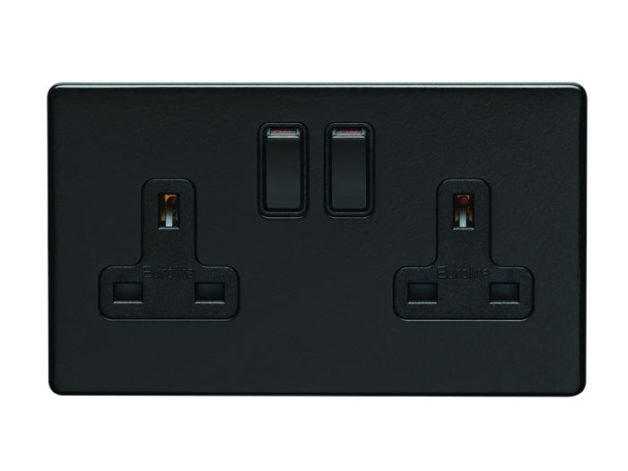 Concealed 3mm 2 Gang Socket