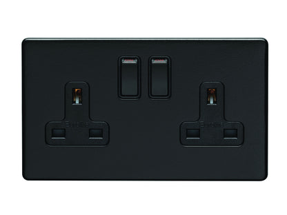 Concealed 3mm 2 Gang Socket