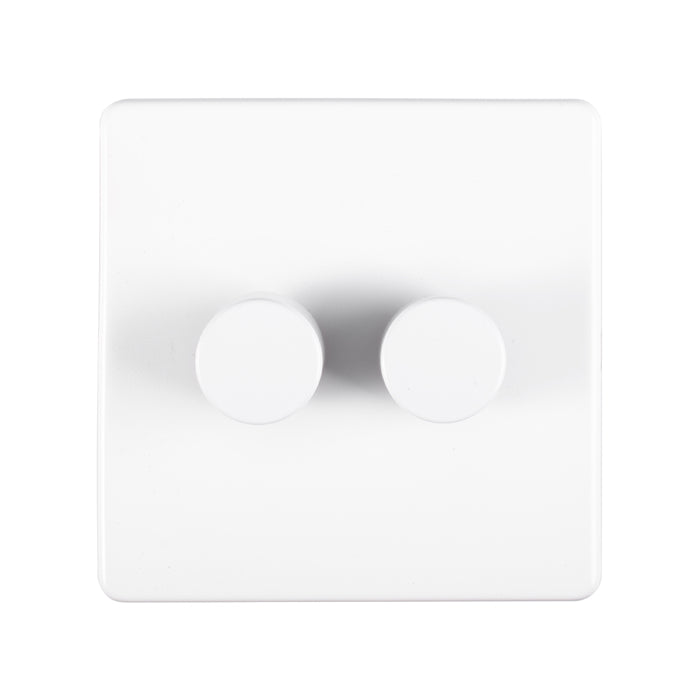 Concealed 3mm 2 Gang Dimmer - 400W