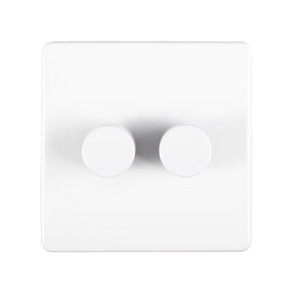 Concealed 3mm 2 Gang Dimmer - 400W