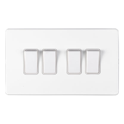 Concealed 3mm 4 Gang Switch