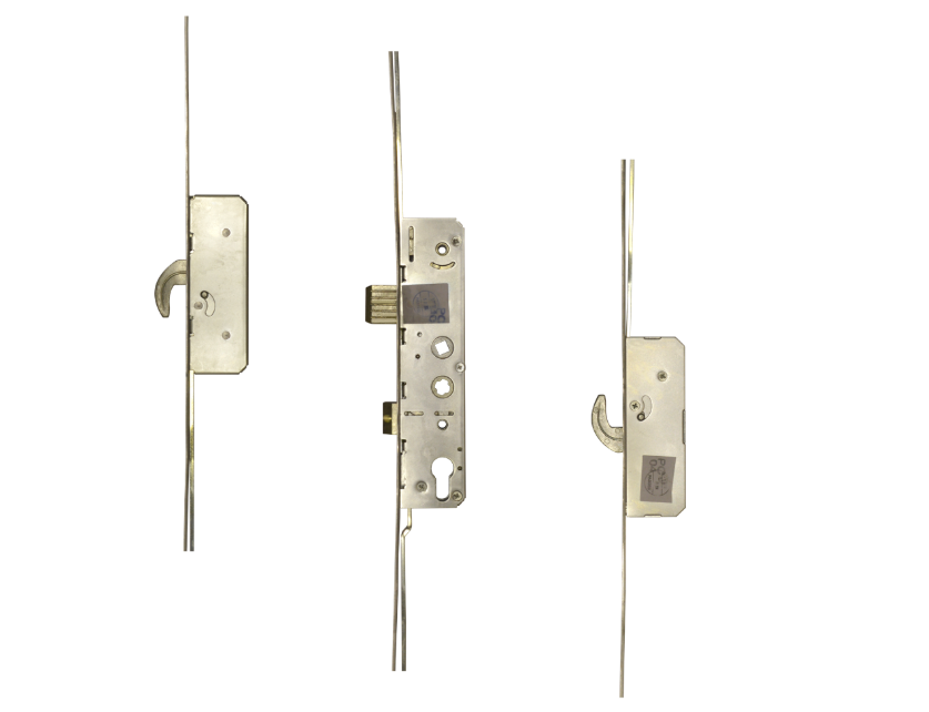 Lever Operated Twin Spindle Latch & Deadbolt - 2 Hook