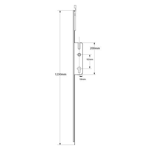 Lift Lever French Door Passive Lock - Shootbolt Compatible