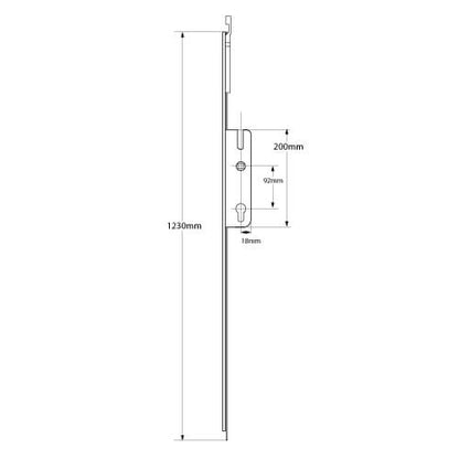 Lift Lever French Door Passive Lock - Shootbolt Compatible