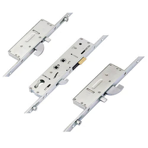Latch 3 Hooks 2 Anti Lift Pins 3 Rollers Multipoint Door Lock - Option 1 (top hook to spindle = 588mm)