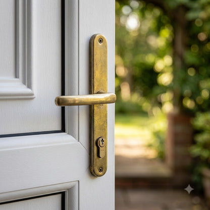 Lever UPVC Multipoint Door Handles - Without Snib 68mm PZ Sprung 215mm Screw Centres