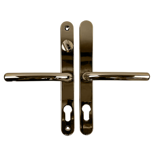 Lever UPVC Multipoint Door Handles - With Snib 68mm PZ Sprung 215mm Screw Centres