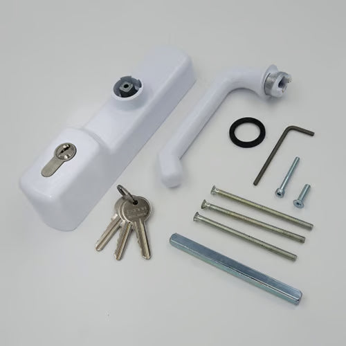 500 Series Outside Access Device - Lever Handle with Euro Cylinder - For UPVC Doors