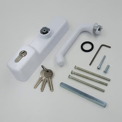 500 Series Outside Access Device - Lever Handle with Euro Cylinder - For UPVC Doors