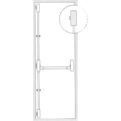 523 Three Point EN1125 Push Bar Latch and Horizontal Pullman Latches - For UPVC Panic Exit Doors