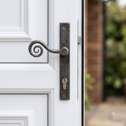 Monkeytail Lever Multipoint Door Handles - 92mm PZ Sprung 212mm Screw Centres (LEAD TIME: 2-3 DAYS)