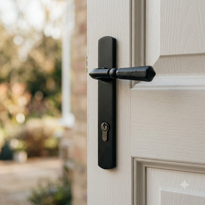 Narrow Lever/Lever Multipoint Door Handles - 92mm PZ Sprung 123mm Screw Centres (LEAD TIME: 2-3 DAYS)