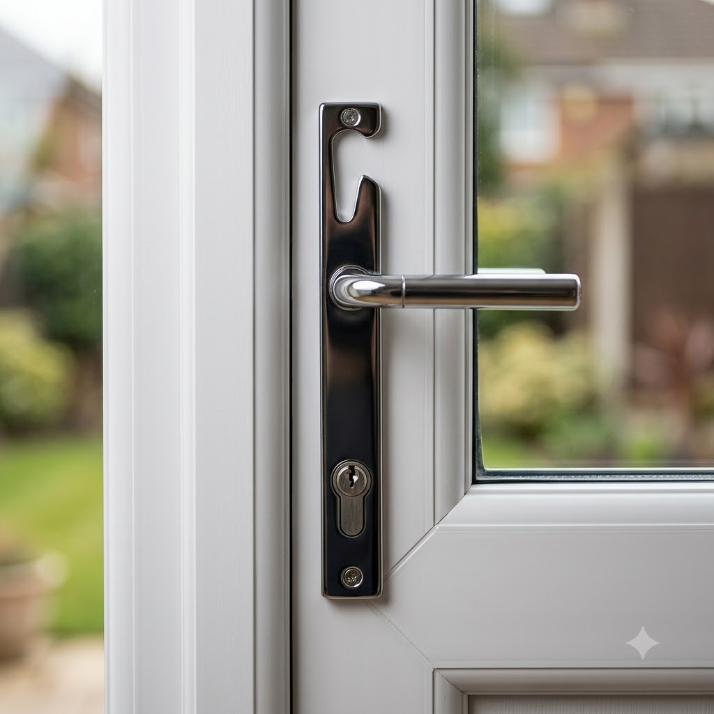 Reeded Lever/Lever Multipoint Door Handles - 92mm PZ Sprung 212mm Screw Centres (LEAD TIME: 2-3 DAYS)