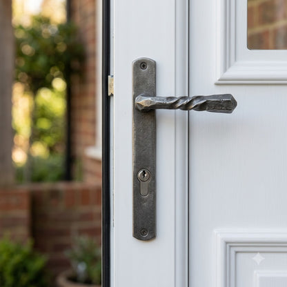 Narrow Lever/Lever Multipoint Door Handles - 92mm PZ Sprung 123mm Screw Centres (LEAD TIME: 2-3 DAYS)