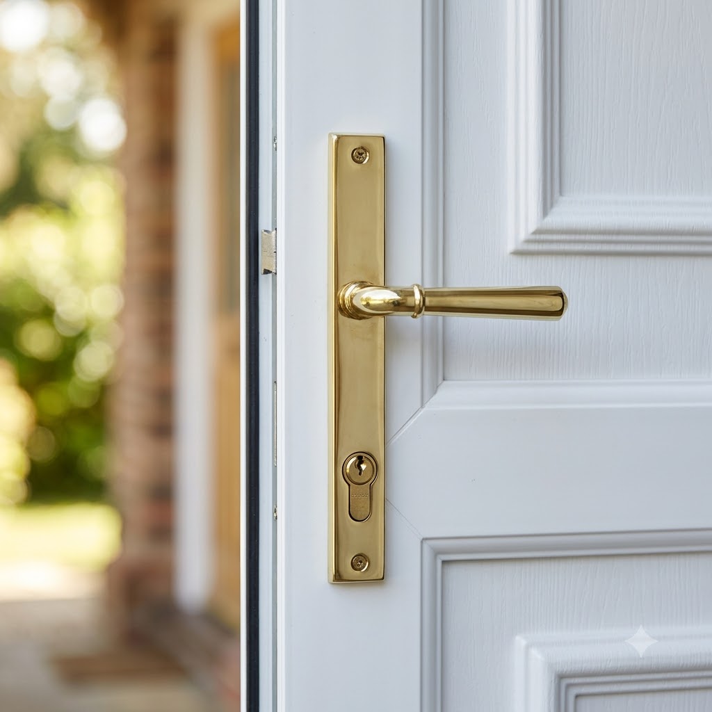 Reeded Lever/Lever Multipoint Door Handles - 92mm PZ Sprung 212mm Screw Centres (LEAD TIME: 2-3 DAYS)