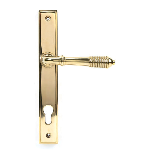 Reeded Lever/Lever Multipoint Door Handles - 92mm PZ Sprung 212mm Screw Centres (LEAD TIME: 2-3 DAYS)