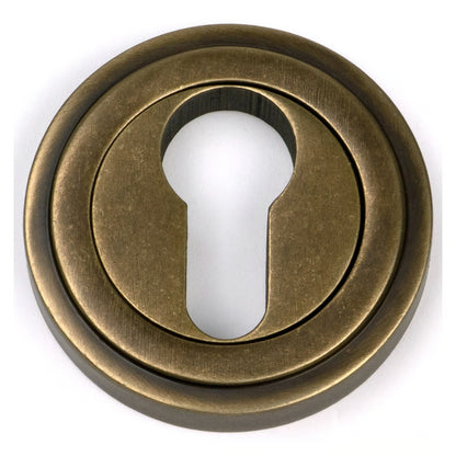 Round Euro Escutcheon - Art Deco (LEAD TIME: 2-3 DAYS)