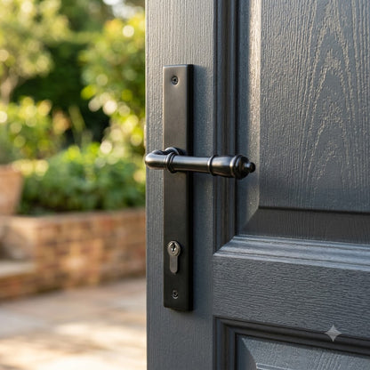Reeded Lever/Lever Multipoint Door Handles - 92mm PZ Sprung 212mm Screw Centres (LEAD TIME: 2-3 DAYS)