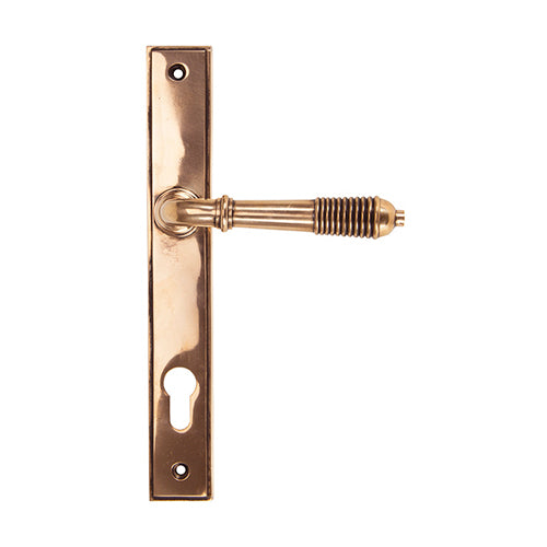 Reeded Lever/Lever Multipoint Door Handles - 92mm PZ Sprung 212mm Screw Centres (LEAD TIME: 2-3 DAYS)