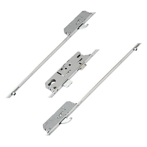 856 Type 3 Latch Deadbolt 2 Rollers 2 Hooks Lift Lever Multipoint Door Lock (top hook to spindle = 730mm)