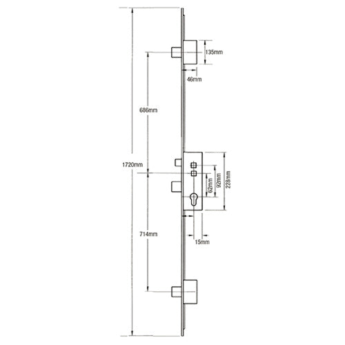 Auto Latch 3 Deadbolts Multipoint Door Lock