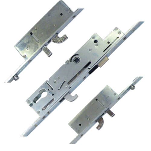 XL Latch 3 Hooks 2 Anti Lift Pins 2 Rollers Multipoint Door Lock - Option 2 (top hook to spindle = 660mm)