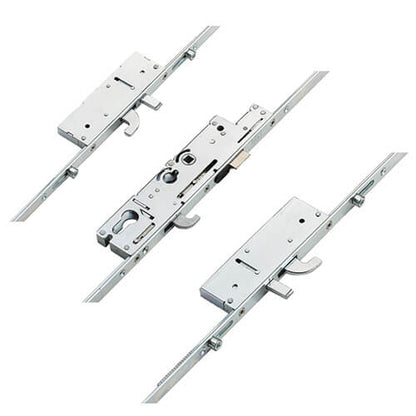 XL Latch 3 Hooks 2 Anti-Lift Pins 4 Rollers Multipoint Door Lock (top hook to spindle = 721mm)