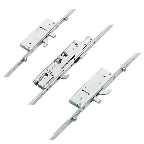 XL Latch 3 Hooks 2 Anti-Lift Pins 4 Rollers Multipoint Door Lock (top hook to spindle = 721mm)