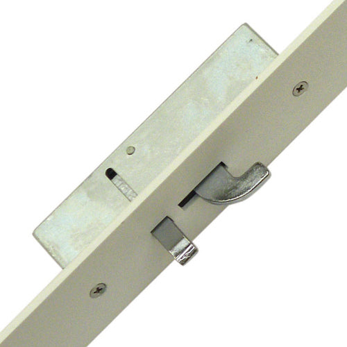 XL Latch 3 Hooks 2 Anti Lift Pins Flat 44mm White Faceplate Double Spindle Multipoint Door Lock