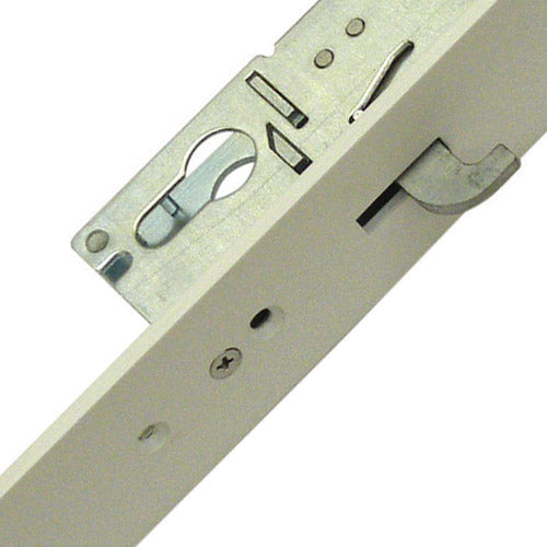 XL Latch 3 Hooks 2 Anti Lift Pins Flat 44mm White Faceplate Double Spindle Multipoint Door Lock