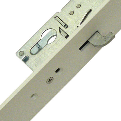 XL Latch 3 Hooks 2 Anti Lift Pins Flat 44mm White Faceplate Double Spindle Multipoint Door Lock