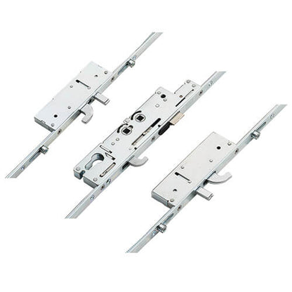 XL Latch 3 Hooks 2 Anti-Lift Pins 4 Rollers Multipoint Door Lock (top hook to spindle = 630mm)