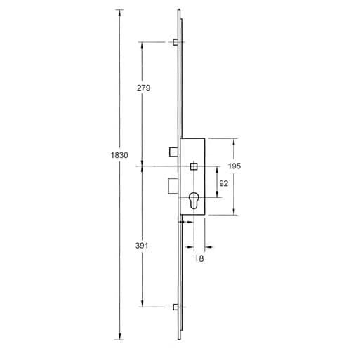 Latch Deadbolt 2 Rollers Lift Lever Multipoint Door Lock