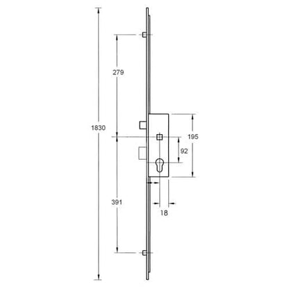 Latch Deadbolt 2 Rollers Lift Lever Multipoint Door Lock