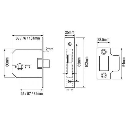 G4050 Mortice Box Latch
