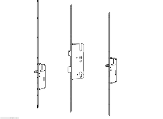 C600 45mm Backset Latch & Deadbolt Keywind With 2 Bolts 776558