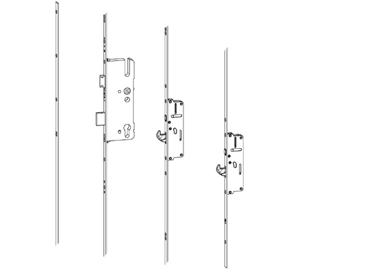 C600 45mm Backset Latch & Deadbolt Keywind With 2 Hooks 776654