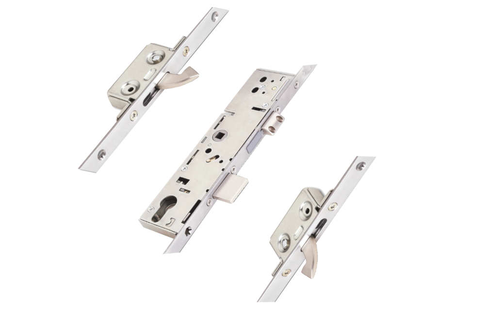 2 Small Hooks Split Spindle Latch & Deadbolt With 16mm Radius Faceplate