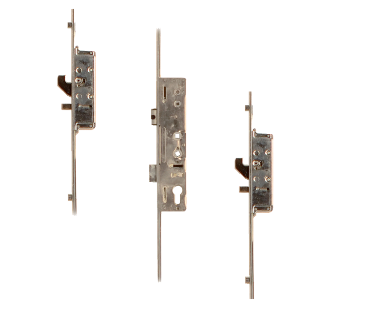 Lever Operated Latch & Deadbolt Twin Spindle - 2 Hook 2 Anti-Lift 4 Roller