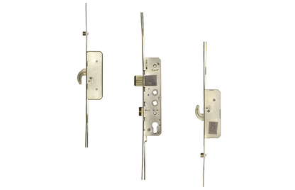 Lever Operated Twin Spindle Latch & Deadbolt - 2 Hook 2 Roller