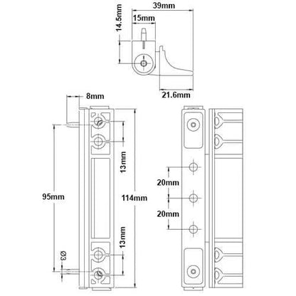 UPVC Butt Hinge - 115mm