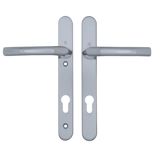Birmingham Lever Lever UPVC Multipoint Door Handles - 92mm PZ Sprung 122mm Screw Centres